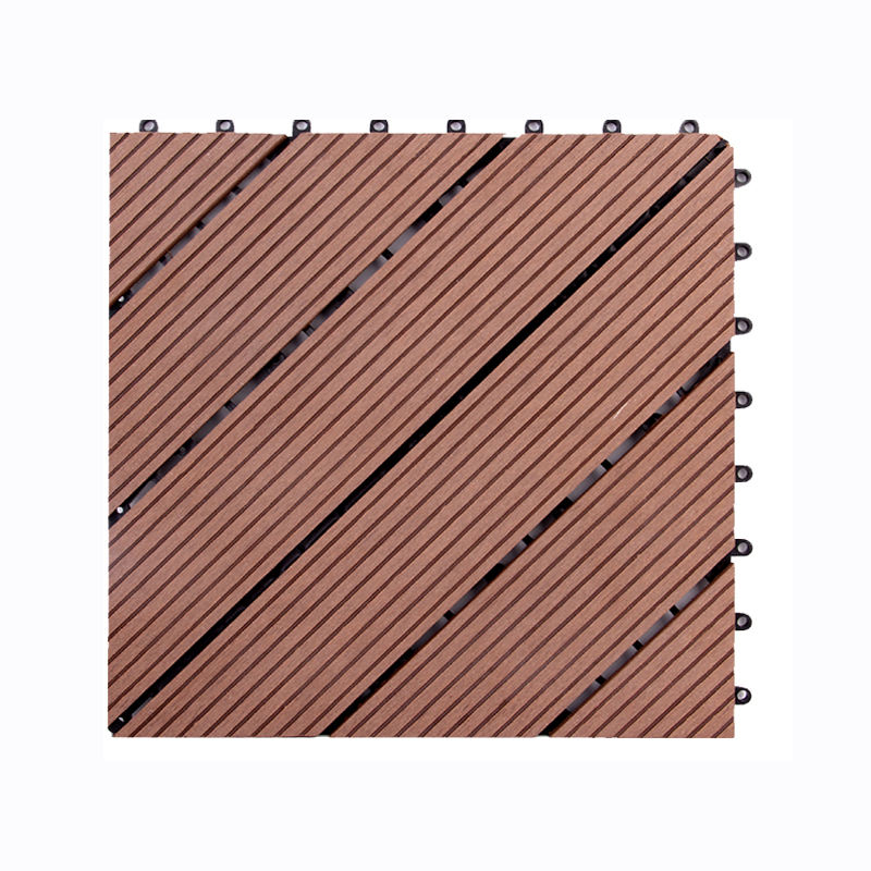 Piastrelle per pavimentazione in legno composito WPC, ornamento da giardino per pavimenti ingegnerizzati