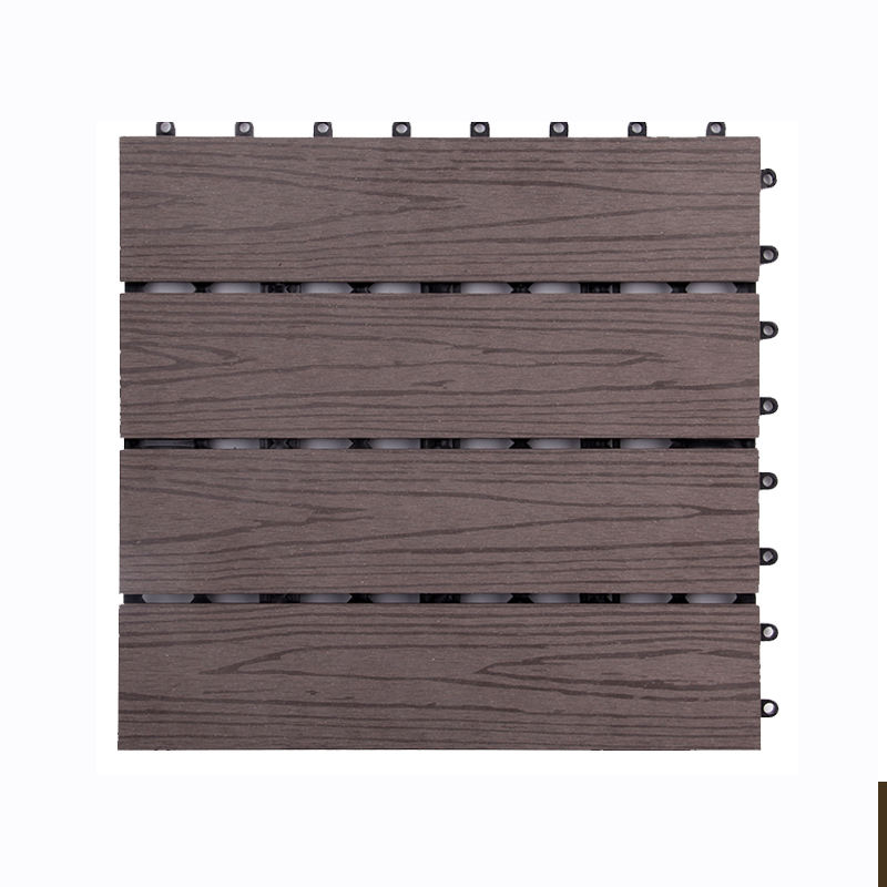 Piastrelle per pavimentazione in legno composito WPC, ornamento da giardino per pavimenti ingegnerizzati