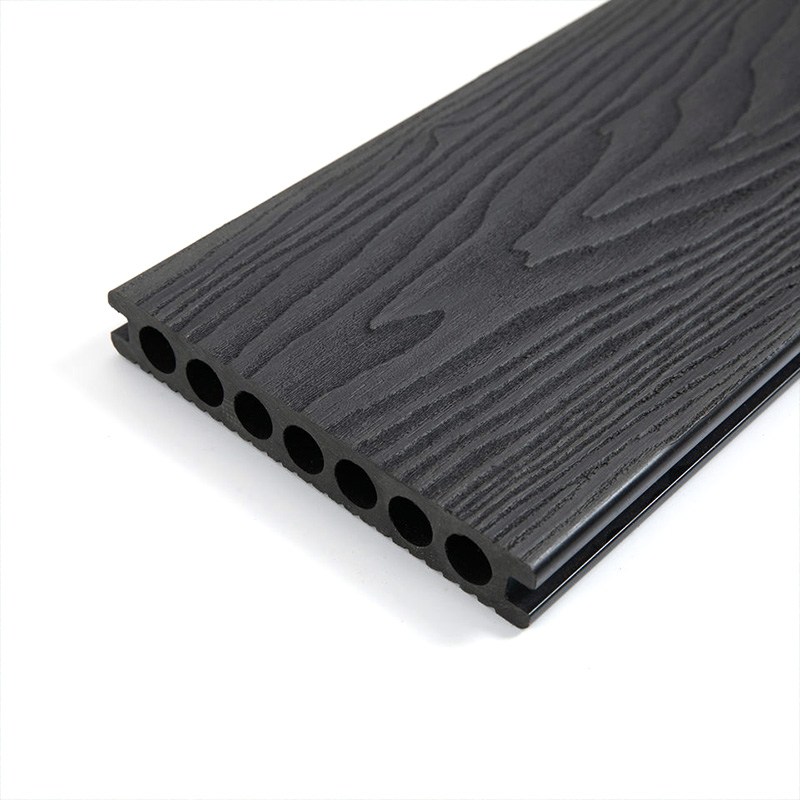 Il pavimento in plastica di legno composito con venature del legno in rilievo 3D è resistente e durevole